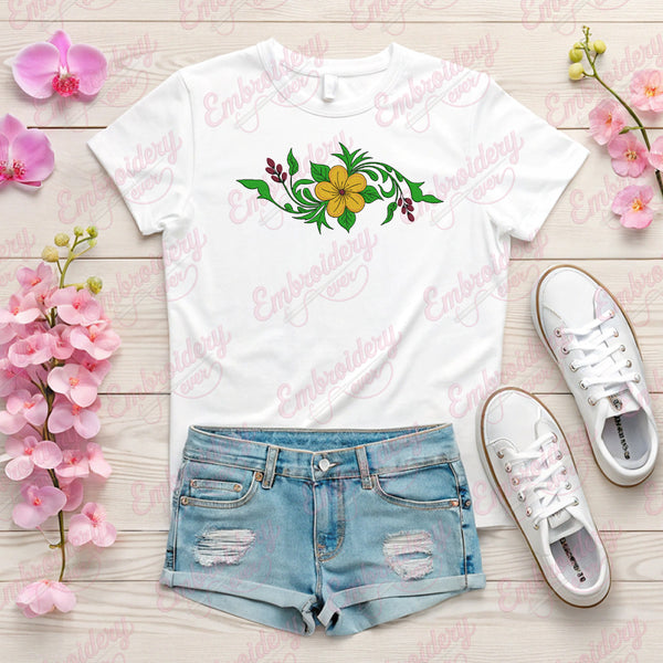Ornate Flower Embroidery Design