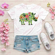 Beautiful Flower Rhino Embroidery Design