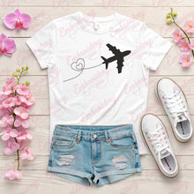 Airplane Love Embroidery Design