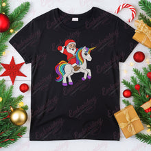 Santa Riding Unicorn Christmas Embroidery Design