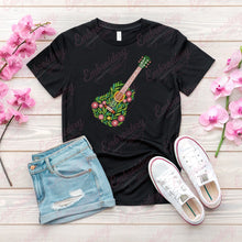 Floral Guitar Embroidery Design