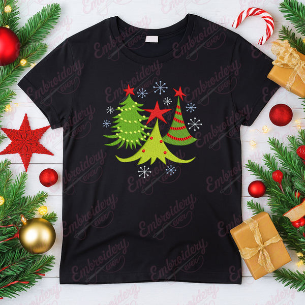 Christmas Tree Machine Embroidery Art
