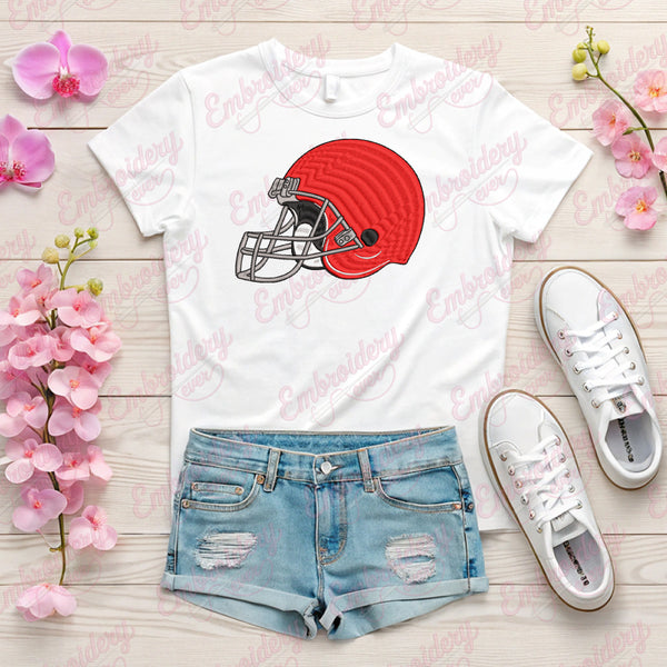 Football Helmet Embroidery Design