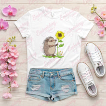 Sweet Garden Hedgehog Sunflower Embroidery Design