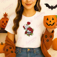 Skull and Roses Halloween Embroidery Design