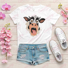Funny Cow Head Embroidery Design