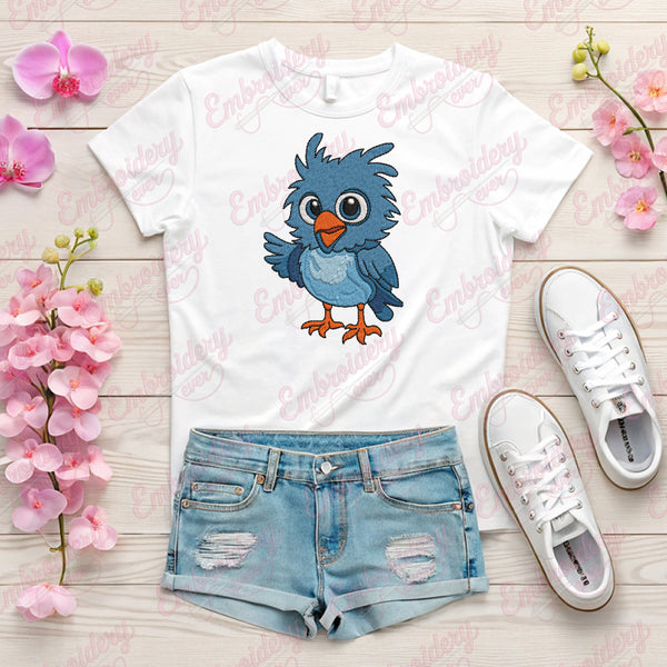 Funny Bird Embroidery Design