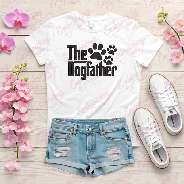 The Dogfather Embroidery Design