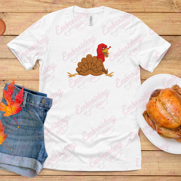 Thanksgiving Turkey Cartoon Embroidery Pattern