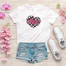Mama Checkered Heart Embroidery Design