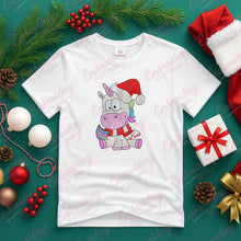 Christmas Unicorn With Santa Hat Embroidery Design