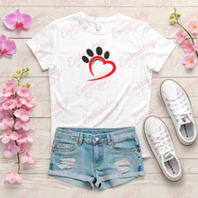 Beautiful Heart Paw Embroidery Design