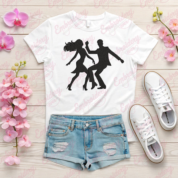 Dance Couple Embroidery Design