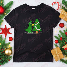 Struggle Dinosaur Christmas Tree Embroidery Design