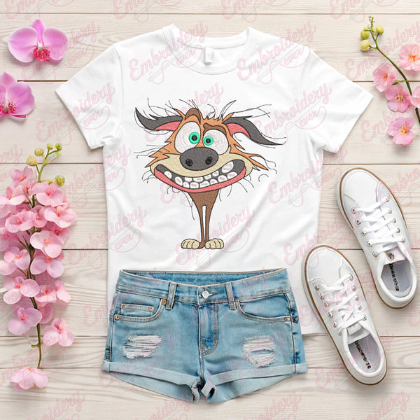 Funny Dog Embroidery Design