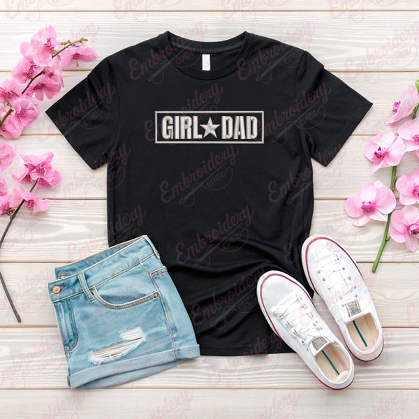 Girls Dad Embroidery Design