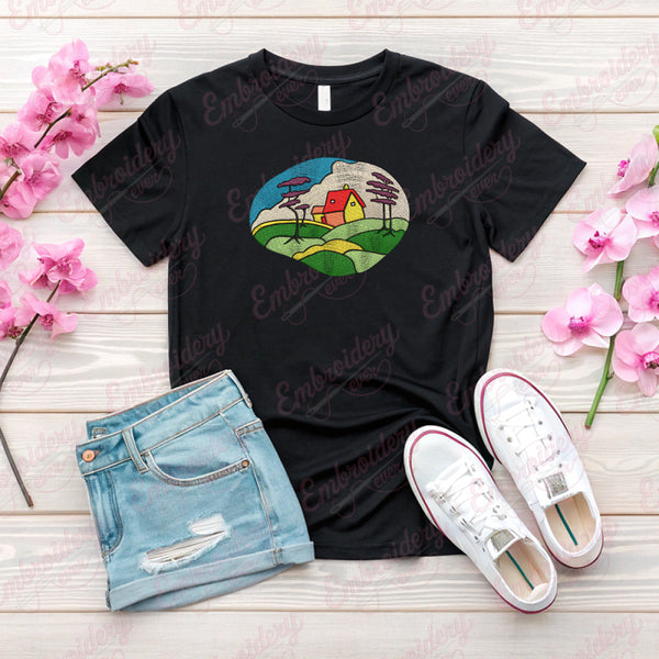 Landscape Machine Embroidery Design