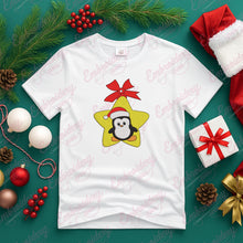 Christmas Penguin On Star Machine Embroidery Design