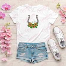 Floral Horse Shoe Embroidery Design