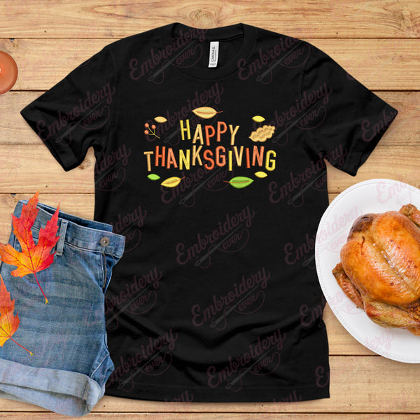 Happy Thanksgiving Embroidery File