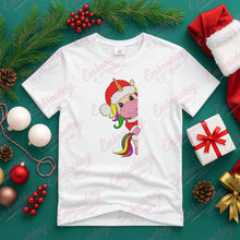 Peeking Unicorn Christmas Embroidery Design