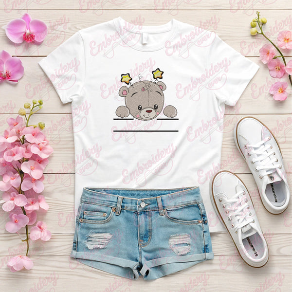 Teddy Bear Embroidery Design