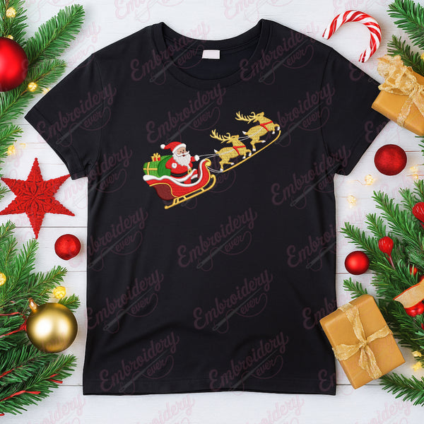 Christmas Sleigh Ride Embroidery Design