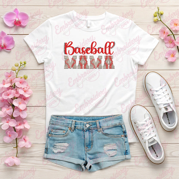 Baseball Mama Machine Embroidery Design