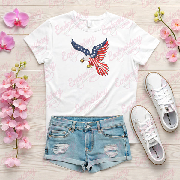 The Flag Bearer Eagle Embroidery Design