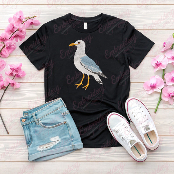 Seagull Bird Embroidery Design