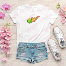 Fire Tennis Ball Embroidery Design
