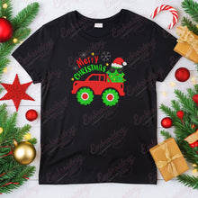 Merry Christmas Monster Truck Embroidery Design