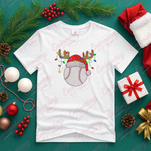 Reindeer Antler Baseball Christmas Embroidery Design