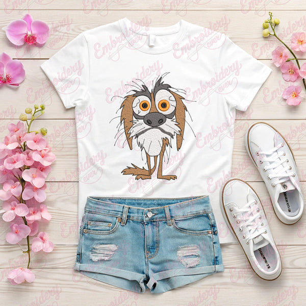 Crazy Dog Machine Embroidery Design