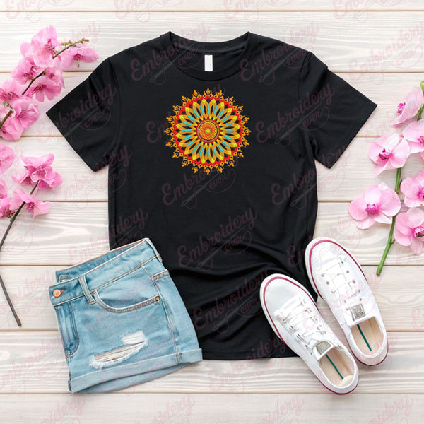 Mandala Flower Embroidery Design