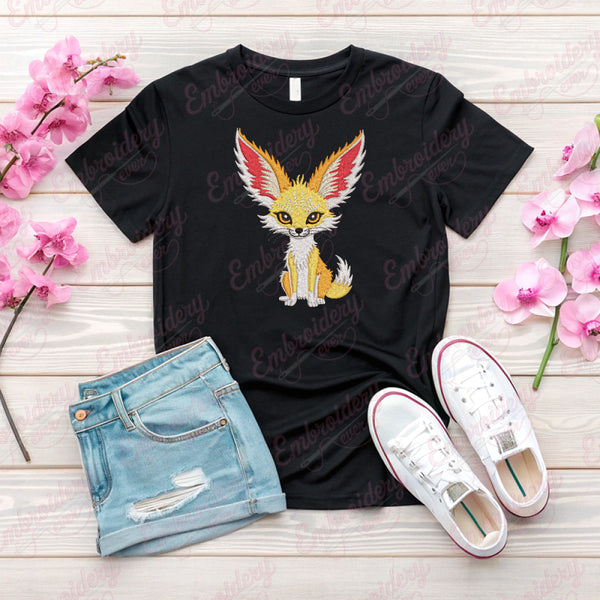 Fennec Fox Embroidery Design