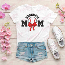Baseball Mom with Bow Embroidery Design