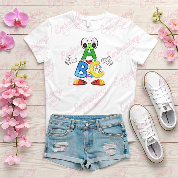 Back to School Alphabet Embroidery Design