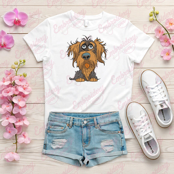 Funny Dog Digital Machine Embroidery Design