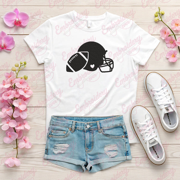 American Football Helmet Embroidery Design