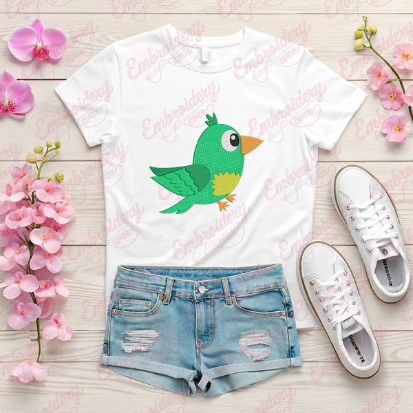 Funny Bird Embroidery Design
