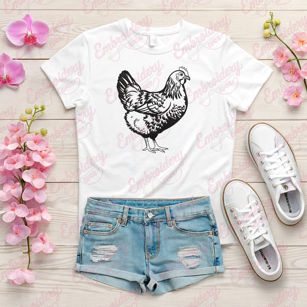 Chicken Embroidery Design