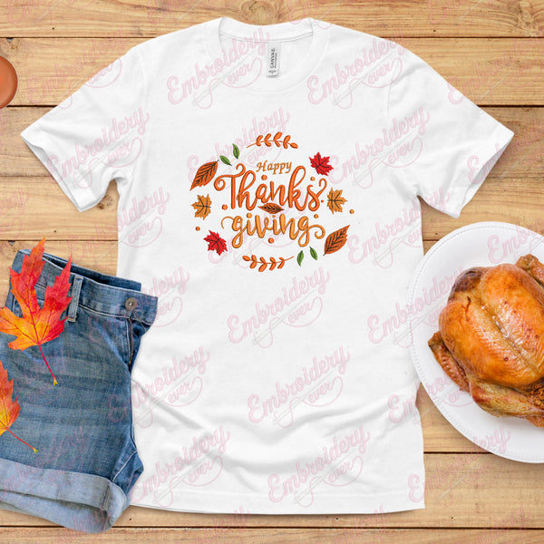 Happy Thanksgiving Embroidery Pattern