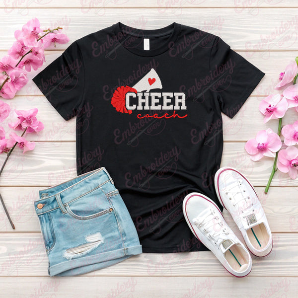 Cheer Coach Cheerleader Embroidery Design