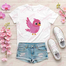 Cute Pink Bird Embroidery Design