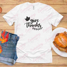 Give Thanks Happy Thanksgiving Embroidery Design