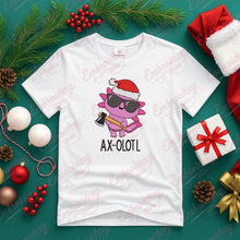 Cool Christmas Axolotl With Axe Embroidery Design