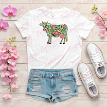 Beautiful Floral Cow Embroidery Design