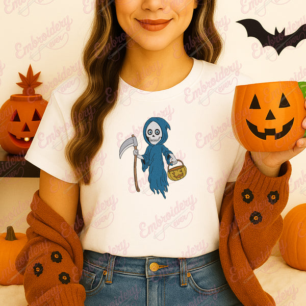Halloween Grim Reaper Embroidery Design