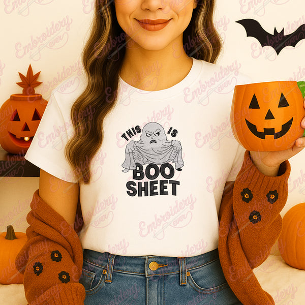 This is Some Boo Sheet Halloween Embroidery Design